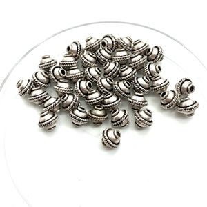 8 Sterling Bali Rope Beads 8mm